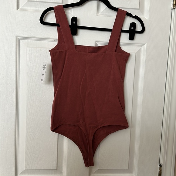 NWT Abercrombie Cotton Seamless Squareneck Tank Bodysuit - Picture 2 of 4